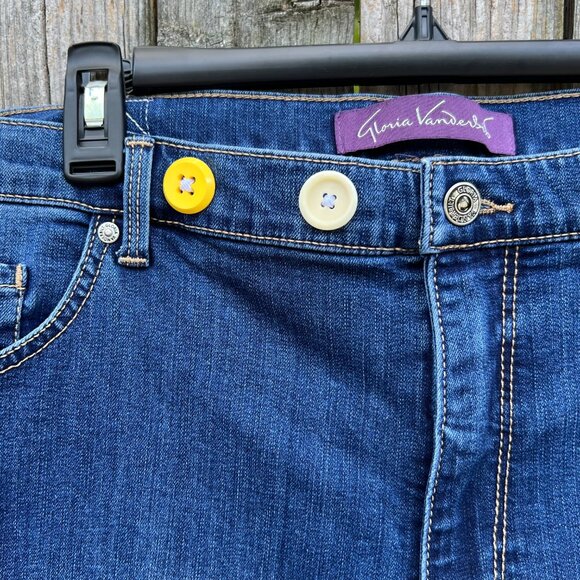 Upcycled Reworked Patched Hippie Boho Distressed Wide Leg Jeans size 20W - Picture 8 of 14